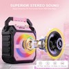 Bluetooth Karaoke Machine, Portable Karaoke with 2 Wireless Microphones, Karaoke