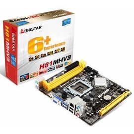 Biostar H81MHV3 Ver. 7.x Micro ATX Motherboard, Intel H81 Chipset, Supports Intel Core i7 /i5 /i3 /Pentium CPUs, Dual DDR3 1600, SATA III, Gigabit LAN, USB 3.0, HDMI, VGA, Windows 8.1 Ready (Renewed)