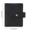 A7 Planner Binder Macaron Black PU Leather Notebook Binders Snap