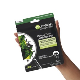 Garnier - SkinActive - Vegetable Carbon Mask - Cleans and Moisturises | 28 g (Pack of 1)