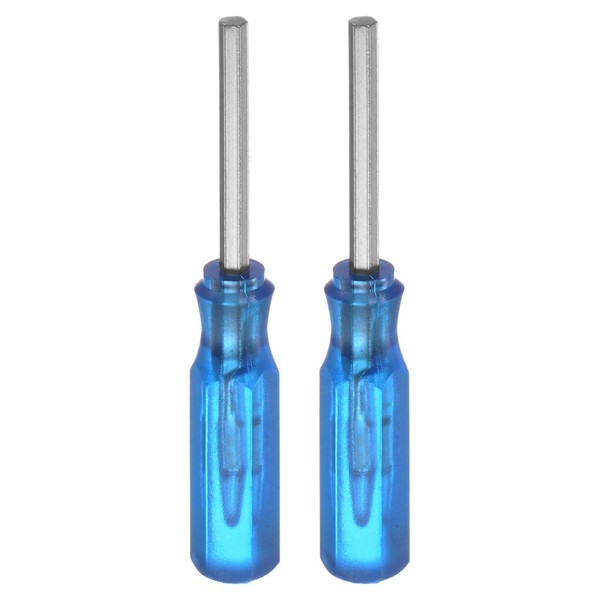 QUARKZMAN Pack of 2 Hexagon Screwdrivers H2 Magnetic Carbon Steel