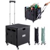 SUBICOO Folding Utility Cart Portable Rolling Crate Handcart Shopping Trolley