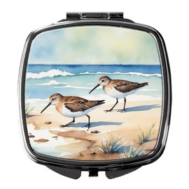 Caroline's Treasures Sandpipers Hunting Compact Mirror Decorative Travel Makeup Mirror for Women Girls Gifts Pocket Makeup Mirror Folding Handheld