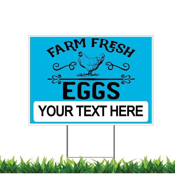 Farm Fresh Eggs for Sale (FFE-04) with Your Text 18x24