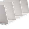 Shelf Divider White Sturdy Plastic Easy Assembly Adjustable Vertical Handbag