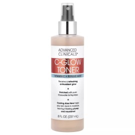 C-Glow Toner with Vitamin C & Ferulic Acid – Brightening & Antioxidant-Rich Facial Toner for Radiant, Even-Toned Skin – Gently Exfoliates & Hydrates – 8 fl oz / 237 ml