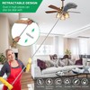 Microfiber Feather Duster with Extendable Pole, 100-inch Extra-Long Dusters Telescoping