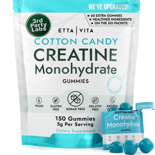 Sugar-Free Creatine Monohydrate Gummies (5g Per Packet) - Potent Creatine