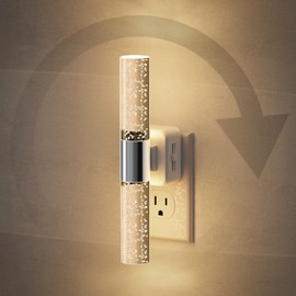 JandCase Night Lights Plug into Wall, 180° Rotating 3000K Soft Light LED NightLights, 0-100LM Adjustable Brightness, Plug in Night Light with Auto Light Sensor,for Bathroom,Hallway,Bedroom