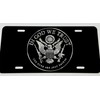 Engraved in GOD WE Trust Guns are Backup Car Tag