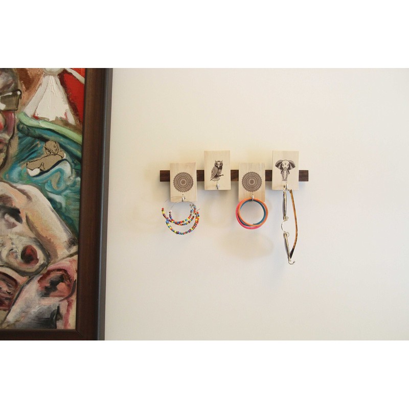 IVEI Mandala Project Animal Key Holder - Solid Wood Key