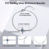 YZSFMZGE Birthstone Bracelet 925 Sterling Silver December Birthstone Bracelets for