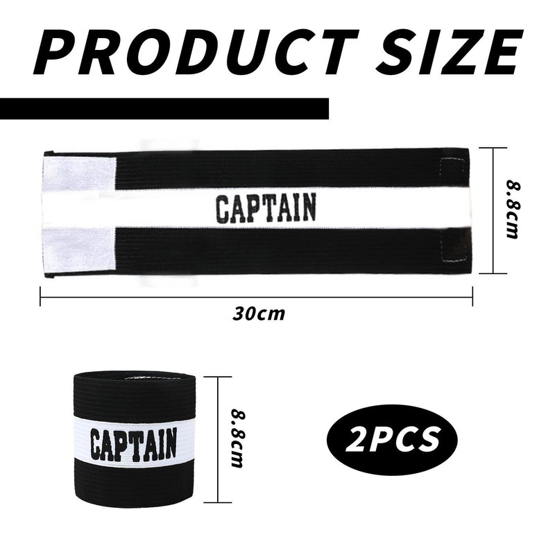 NXPWRC 2 Captain'S Armbands, Black And White Striped Armbands, Captain