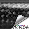 Industrial Utility Diamond Plate Metallic Chrome Finish Vinyl Wrap Underlayer
