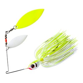 BOOYAH Glow Blade - Double Willow - White Chartreuse/Chartreuse/White Blades - 1/2 oz