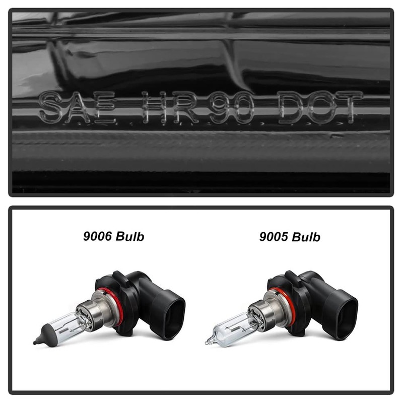 ACANII - For Smoked 1988-1993 Chevy Suburban Silverado Sierra Headlights