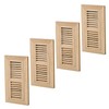 Homewell 4 Pcs Pack White Oak Wood Floor Register, Flush