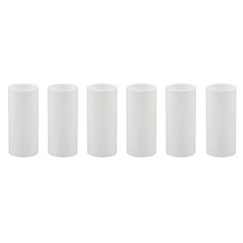 Creative Hobbies® 2" White Plastic Candle Covers Sleeves Chandelier Socket Covers ~ 2 Inch Candelabra Base | Set of 6