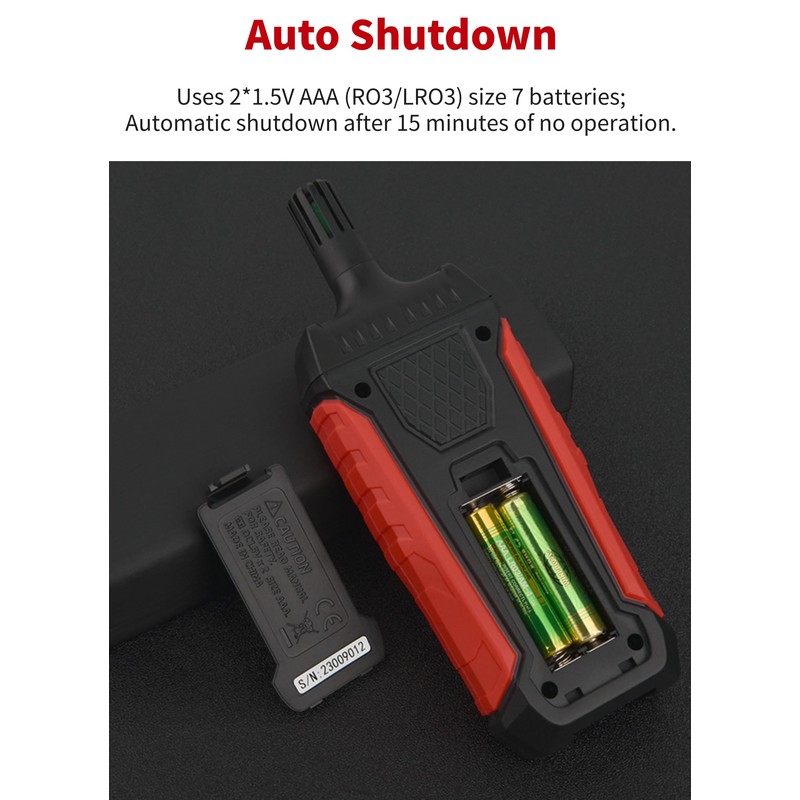 TA620A Temperature Humidity Meter, Handheld Thermometer Hygrometer with Ambient, Dew