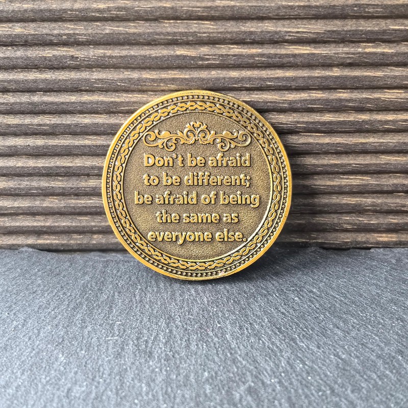 Empowering Witch Challenge Coin – 1.57-inch Motivational Metal Coin with