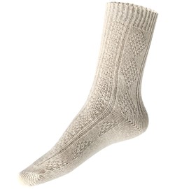 Ratunia Traditional Vintage Motif Merino Wool Thick Boot Warm Hiking Socks Women and Men Outdoor Athlete Warm Suitable Winter (US, Alpha, One Size, Regular, Regular, Cream - 1 Pair)