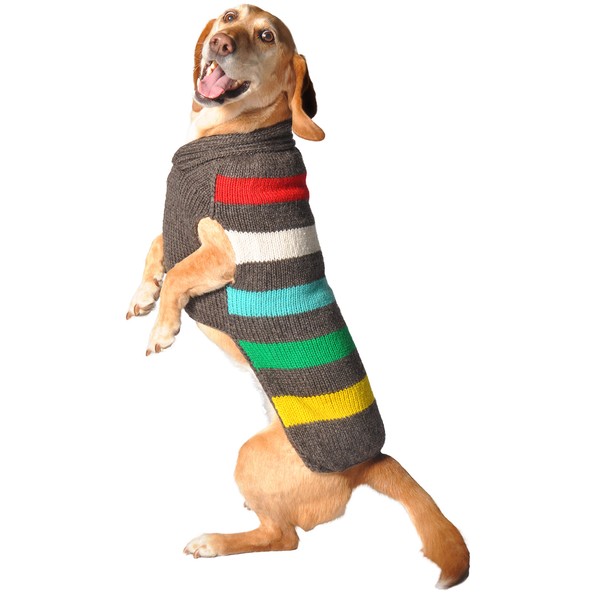 Chilly Dog Charcoal Stripe Sweater, XX-Large