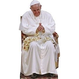 H48063 Pope Francis Sitting Cardboard Cutout