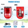 Qualirey Solar Sound and Light Alarm Motion Sensor 129db Outdoor