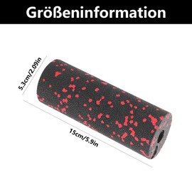 Fascia Roller Small, Fascia Roller for Feet, Fascia Roller Foot Sole, Effective Small Fitness Roller for Self-Massage, for On the Go, in the Office or Gym (Black Red)