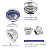 sourcing map M5x0.8mm Flange Nylon Insert Lock Nuts, 100Pcs 304