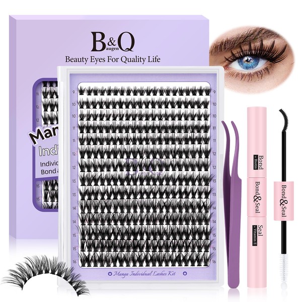 B&Q Lash Clusters Kit 280PCS Manga Lash Extension Set for