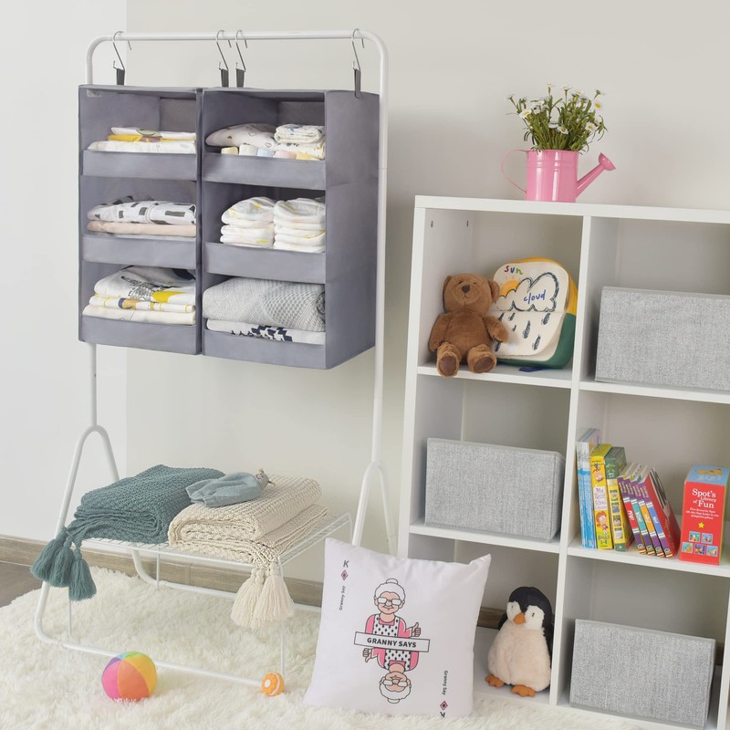 GRANNY SAYS 3-Shelf Closet Organizers and Storage, Foldable Hanging Closet