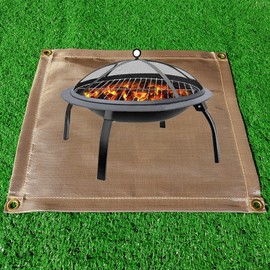 Fire Pit Rig | Fireproof Resistant Mat - Flame Retardant Cloth for All Surfaces - Foldable/Easy Carry to Enjoy Plenty of Spaces (100x95cm)