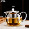 PARACITY Glass Teapot Stovetop 34OZ/1000ml, Tea pot with Removable 18/8