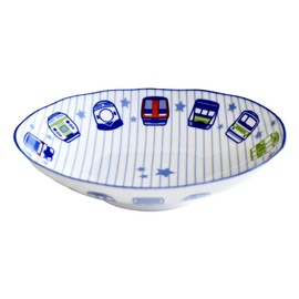 Tableware East Oval Plate 7.7" Train Love for Boys