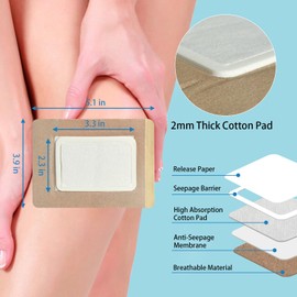 32 Pcs Castor Oil Pack Wrap, Disposable Castor Oil Patches for Belly/Leg/Back (Oils Not Included), 5.1" x 3.9"