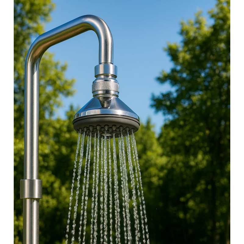 Daloual - Deluxe Shower Head with Anti-Limescale Nozzles Chrome-Plated Brass
