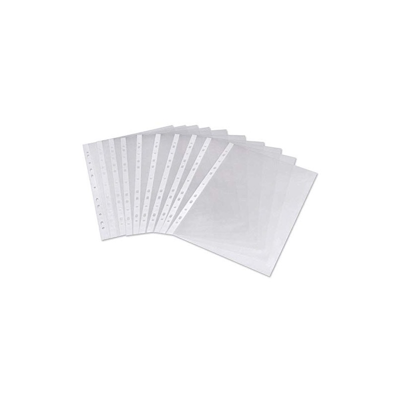 KAV- HIGH/HEAVY Quality A4 Clear Plastic clear stripe Punched Punch