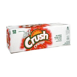 Crush Orange Diet Soda, 12 oz Can (Pack of 24)