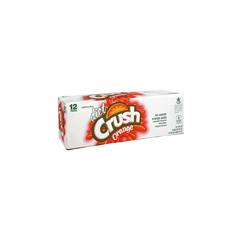 Crush Orange Diet Soda, 12 oz Can (Pack of 24)