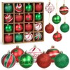 Meleager 6 cm Christmas Tree Baubles Red Green White 16