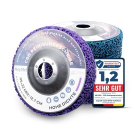 MeyMel® Pack of 5 Premium CSD 115 mm 3 Purple & 2 Blue Shatterproof Coarse Cleaning Disc for Angle Grinder 115 mm Rust Remover for Flex Wood Metal Stone Concrete Fabric Disc Cleaning Fleece