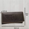 flevado RFID Protection Large Leather Women's Wallet Vintage with Eagle