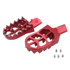 GWH Motorcycle CNC Aluminum Foot Pegs Foot Pedals Rests Footpegs For CRF150F CRF230F CRF 230 F 03-19 CRF250F 19-24 XR150L 15-24 XR125L 10-15 KDX200 83-94 Dirt Pit Bike (Red)