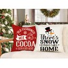4TH Emotion Christmas Pillow Covers 18x18 Set of 4 Farmhouse
