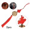 2 Pieces Chinese Lucky Coins Feng Shui Chinese Knot Tassel