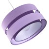Contemporary Quality Lilac Linen Fabric Triple Tier Ceiling Pendant Light