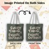 JINYO Everything Is Figureoutable Canvas Tote Bag, Inspirational Motivational Gifts