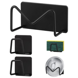 Pack of 3 Sponge Holder Kitchen Sponge Holder Kitchen No Drilling 304 Stainless Steel Kitchen Organiser Sink Sponge Holder Kitchen Sink Stainless Steel for Storage in Kitchen and Bathroom