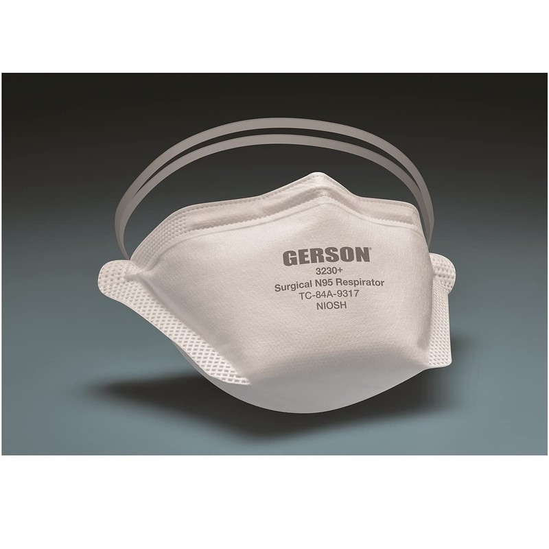 セーフラン安全用品 GERSON サージカルN95マスク くちばし型折たたみ式 50枚入 アメリカ製 JU001